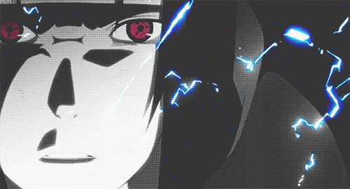 A Close Up Of A Person 'S Face With Red Eyes GIF