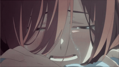 A Close Up Of A Person 'S Face With Tears Coming Out Of Their Eyes GIF