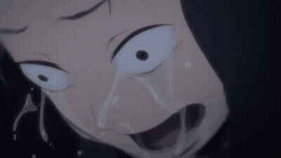 A Close Up Of A Person 'S Face With Tears Running Down It GIF