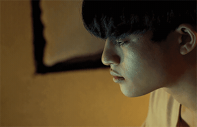 A Close Up Of A Person 'S Face With Tears Running Down Their Face GIF