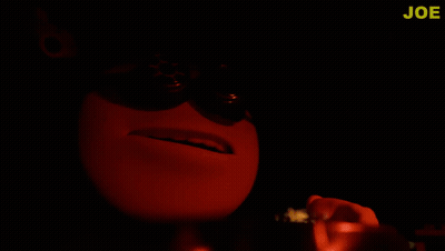 A Close Up Of A Person 'S Face With The Word Joe On The Bottom Right GIF