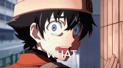A Close Up Of A Person 'S Face With The Word What Written Above It GIF
