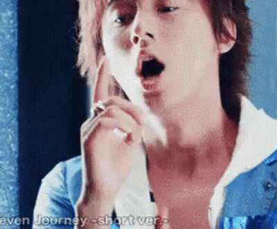 A Close Up Of A Person 'S Face With The Words Even Journey Short Ver Written Below GIF