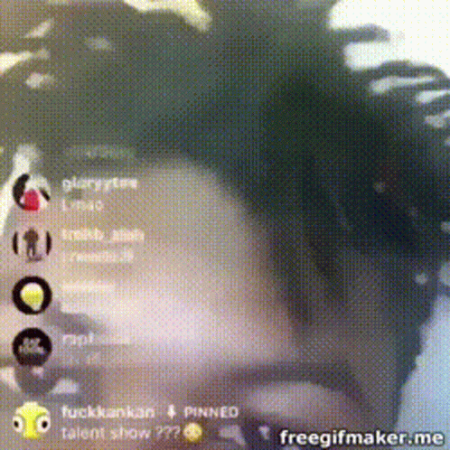 A Close Up Of A Person 'S Face With The Words Freegifmaker.me In The Corner GIF