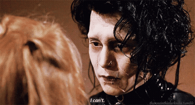A Close Up Of A Person 'S Face With The Words " I Can 'T " On The Bottom GIF