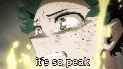 A Close Up Of A Person 'S Face With The Words It 'S So Peak GIF