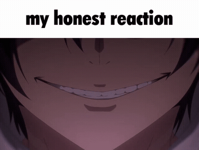 A Close Up Of A Person 'S Face With The Words My Honest Reaction GIF
