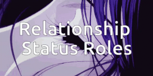 A Close Up Of A Person 'S Face With The Words Relationship Status Roles Written On It GIF