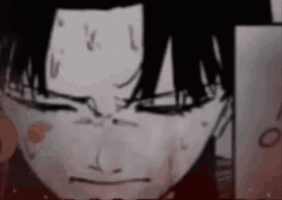 A Close Up Of A Person 'S Face With Their Eyes Closed In A Drawing . GIF