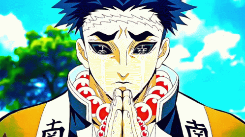 A Close Up Of A Person 'S Face With Their Hands Folded In Front Of Their Face . GIF