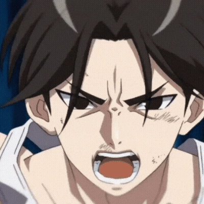 A Close Up Of A Person 'S Face With Their Mouth Wide Open GIF