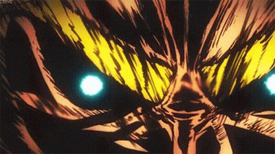 A Close Up Of A Person 'S Face With Yellow Eyes GIF