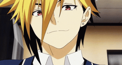 A Close Up Of A Person 'S Face With Yellow Hair GIF