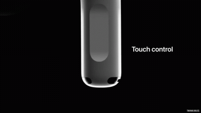 A Close Up Of A Person 'S Finger On A Touch Control Device GIF