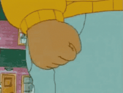 A Close Up Of A Person 'S Fist In A Cartoon GIF