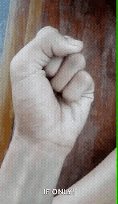 A Close Up Of A Person 'S Fist With The Words If Only Written On The Bottom GIF