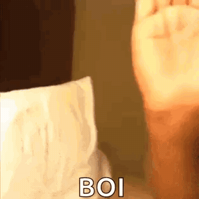A Close Up Of A Person 'S Foot With The Word Boi Written Next To It . GIF