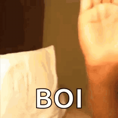 A Close Up Of A Person 'S Foot With The Words Boi Written On It . GIF