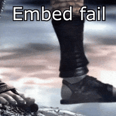 A Close Up Of A Person 'S Foot With The Words Embedded Fail Written On It . GIF