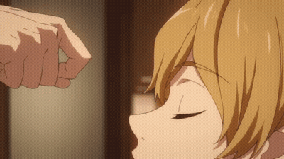 A Close Up Of A Person 'S Hand Touching Another Person 'S Head GIF
