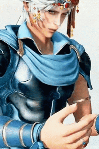 A Close Up Of A Person 'S Hand With A Blue Scarf Around It GIF