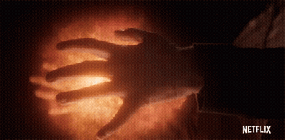 A Close Up Of A Person 'S Hand With Netflix Written On The Bottom Right GIF
