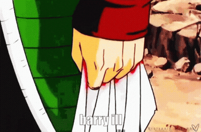 A Close Up Of A Person 'S Hand With The Words Barry Fill Written On The Bottom GIF