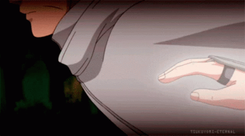 A Close Up Of A Person 'S Hand With The Words Tsukidori-Eternal Written Below It GIF