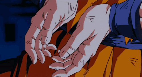 A Close Up Of A Person 'S Hands In A Cartoon Style GIF