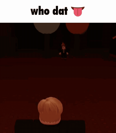 A Close Up Of A Person 'S Head With A Tongue Sticking Out And The Words `` Who Dat '' . GIF