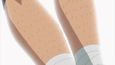 A Close Up Of A Person 'S Leg With A Pink Cross On It GIF