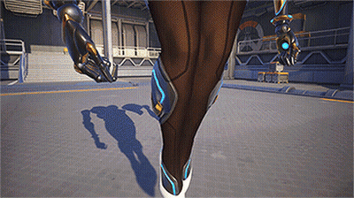 A Close Up Of A Person 'S Legs With A Shadow On The Ground . GIF
