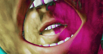 A Close Up Of A Person 'S Mouth And Teeth GIF
