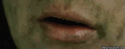 A Close Up Of A Person 'S Mouth With The Words Share Written Above It GIF