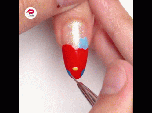 A Close Up Of A Person 'S Nails With The Word Nails Visible GIF