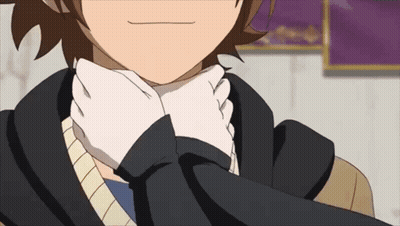 A Close Up Of A Person 'S Neck And Hands GIF