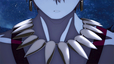 A Close Up Of A Person 'S Neck With A Necklace On GIF
