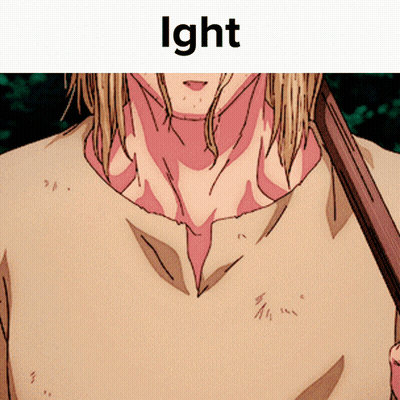 A Close Up Of A Person 'S Neck With The Word Ight On Top GIF