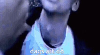 A Close Up Of A Person 'S Neck With The Words Dags Att Do Visible GIF