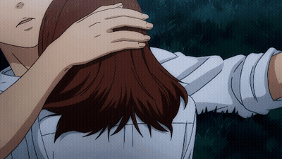 A Close Up Of A Person Touching Another Person 'S Neck GIF