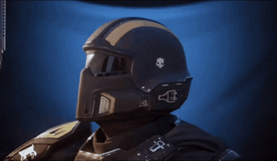 A Close Up Of A Person Wearing A Helmet And Goggles With A Cross On His Chest GIF