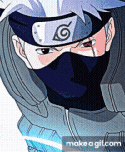 A Close Up Of A Person Wearing A Mask With A Make A Gif.com Watermark GIF