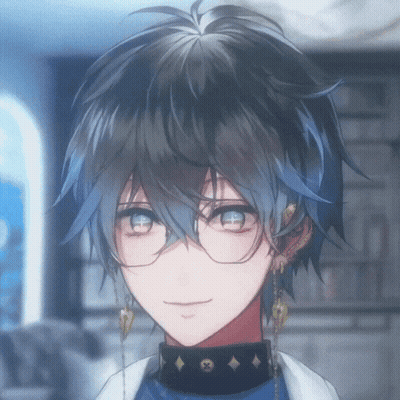 A Close Up Of A Person Wearing Glasses And A Blue Shirt GIF
