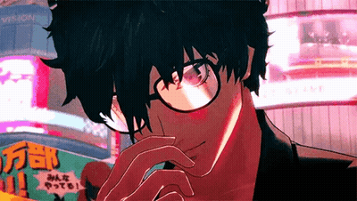 A Close Up Of A Person Wearing Glasses And Covering Their Face With Their Hand . GIF