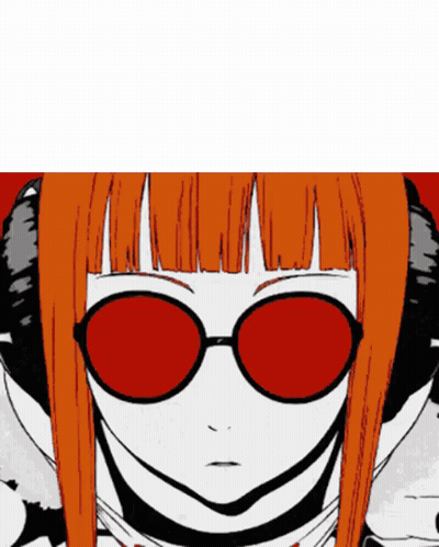 A Close Up Of A Person Wearing Red Glasses GIF