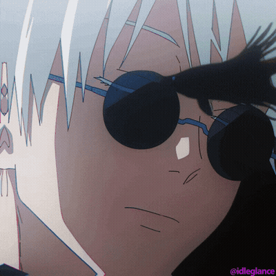 A Close Up Of A Person Wearing Sunglasses With The Idleglance Watermark On The Bottom GIF