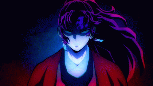 A Close Up Of A Person With Purple Hair GIF