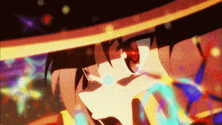 A Close Up Of A Person With Red Eyes GIF