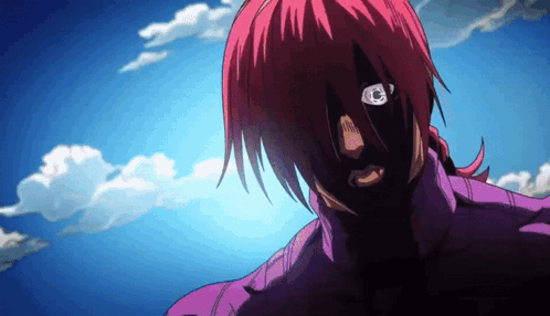 A Close Up Of A Person With Red Hair And A Black Eye GIF