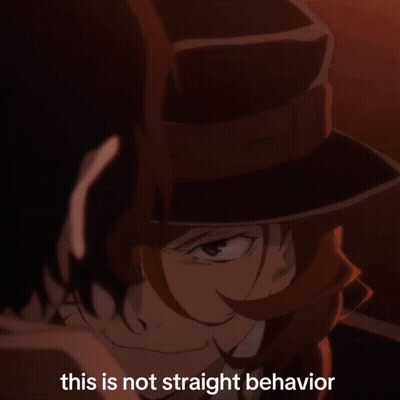 A Close Up Of A Person With The Words " This Is Not Straight Behavior " Below Them GIF